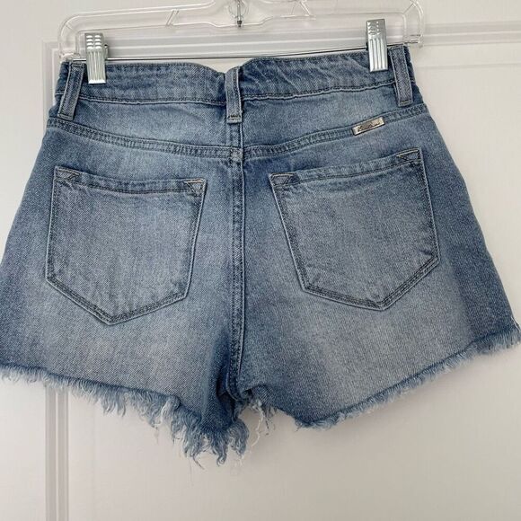 Kancan Distressed Denim Shorts Size Small - Picture 2 of 4